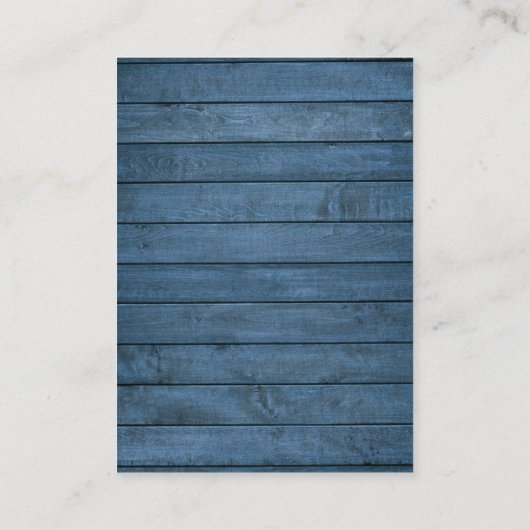 Blue Rustic Wood String Lights Wedding Dank je Plaatskaartje (Achterkant)