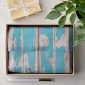 Blue Rustic Wood Tissuepapier (Geschenk)