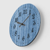 Blue Rustic Wooden Clock Grote Klok (Hoek)
