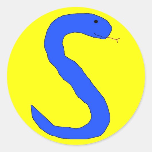 Blue S Snake stickers (Voorkant)