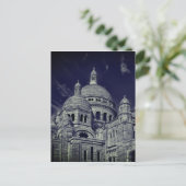 Blue Sacre Coeur Parijs Europa Reizen Briefkaart (Staand voorkant)