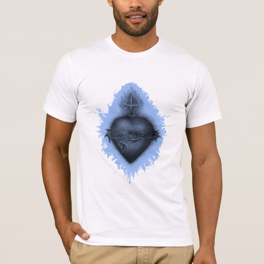 Blue Sacred Heart T-shirt (Voorkant)