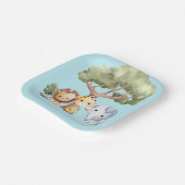 BLUE SAFARI BABY SHOWER PAPIEREN BORDJE (Gebogen)