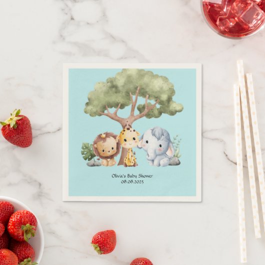 Blue safari baby shower  servet (Insitu)