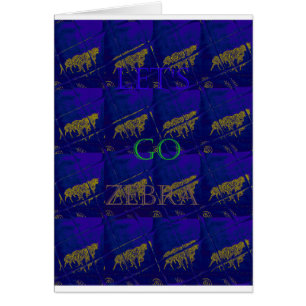 Blue Safari Lets Go Zebra Hakuna Matata