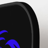 Blue Safari Lion Head Tribal Kunst Pickleball Paddle (Links Detail)