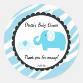 Blue Safari Olifant Sticker (Voorkant)