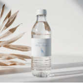 Blue Safari Toile de Jouy Baby Shower Waterfles Etiket