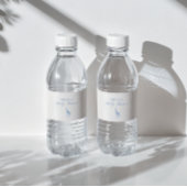 Blue Safari Toile de Jouy Baby Shower Waterfles Etiket