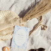 Blue Safari Toile De Jouy Boy Baby Shower Kaart