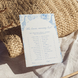 Blue Safari Toile de Jouy Who knows mummy Games