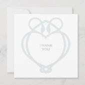 Blue & Sage Celtic Irish Swan Love Knot Wedding Bedankkaart (Voorkant)