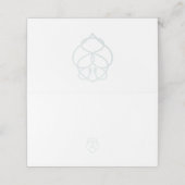 Blue & Sage Celtic Irish Swan Love Knot Wedding Plaatskaartje (Buitenkant ongevouwen)
