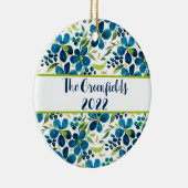 Blue Sage Floral  keramisch sierlijk Ornament (Rechts)