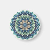 Blue & Sage Medallion - Abstract Magnet (Voorkant)
