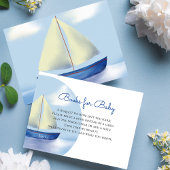 Blue Sailboat Baby shower Books for Baby Informatiekaartje