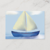Blue Sailboat Baby shower Books for Baby Informatiekaartje (Achterkant)