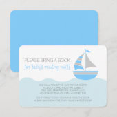 Blue Sailboat Nautical Boy Baby shower Enclosure Kaart (Voorkant / Achterkant)