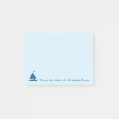 Blue Sailboat Silhouette Post-it® Notes (Voorkant)