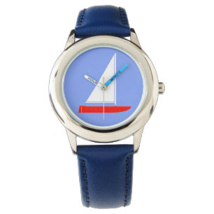 Blue Sailboot Watch Horloge