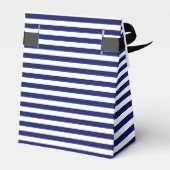 Blue Sailor Stripe Custom Wedding Bedankdoosjes (Achterkant)