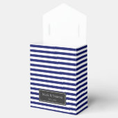 Blue Sailor Stripe Custom Wedding Bedankdoosjes (Geopend)