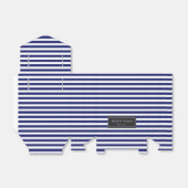 Blue Sailor Stripe Custom Wedding Bedankdoosjes (Uitgevouwen)