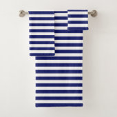 Blue Sailor Stripe (kleinschalig) Bad Handdoek (Insitu)