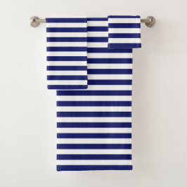 Blue Sailor Stripe (kleinschalig) Bad Handdoek