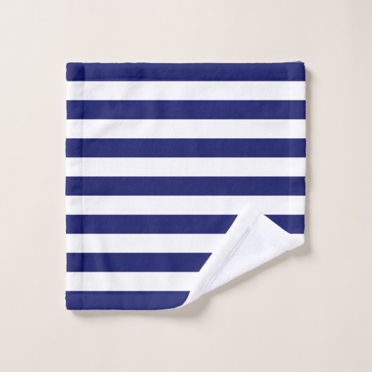 Blue Sailor Stripe (kleinschalig) Bad Handdoek (Wasdoekje)