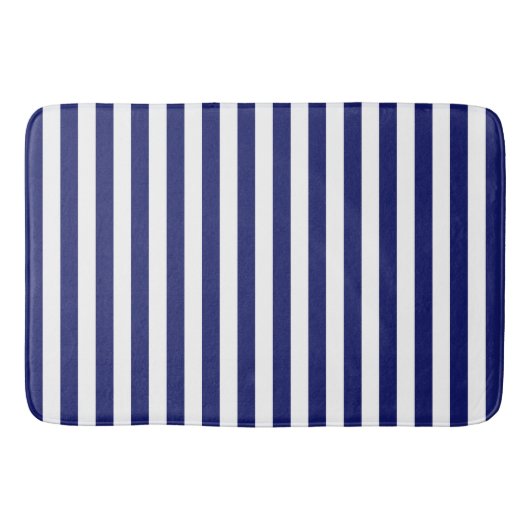 Blue Sailor Stripe (kleinschalig) Badmat (Voorkant)