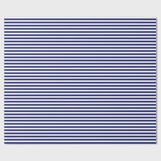 Blue Sailor Stripe (kleinschalig) Cadeaupapier (Vlak)