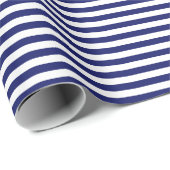 Blue Sailor Stripe (kleinschalig) Cadeaupapier (Rol Hoek)