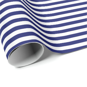 Blue Sailor Stripe (kleinschalig) Cadeaupapier