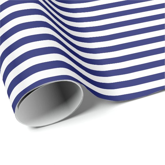 Blue Sailor Stripe (kleinschalig) Cadeaupapier (Rol Hoek)