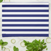 Blue Sailor Stripe (kleinschalig) Theedoek (Gevouwen)