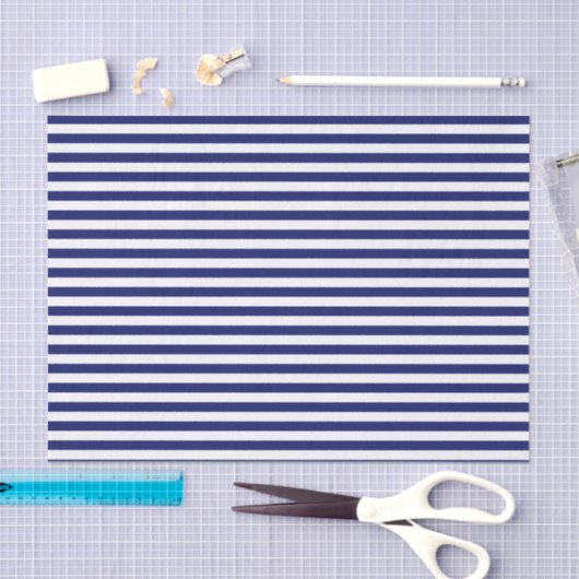 Blue Sailor Stripe (kleinschalig) Tissuepapier (Craft)