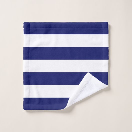 Blue Sailor Stripe (op grote schaal) Bad Handdoek (Wasdoekje)