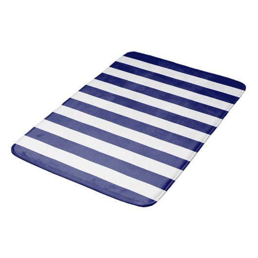 Blue Sailor Stripe (op grote schaal) Badmat (Gekanteld)