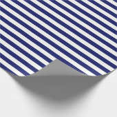 Blue Sailor Stripe (op grote schaal) Cadeaupapier (Hoek)