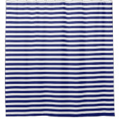 Blue Sailor Stripe (op grote schaal) Douchegordijn (Voorkant)