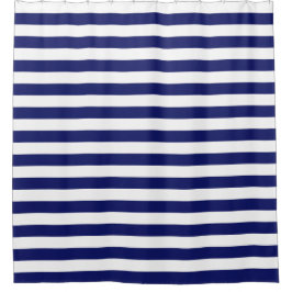 Blue Sailor Stripe (op grote schaal) Douchegordijn