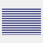 Blue Sailor Stripe (op grote schaal) Inpakpapier Vel (Voorkant)