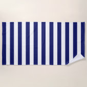 Blue Sailor Stripe (op grote schaal) Strandlaken (Voorkant)