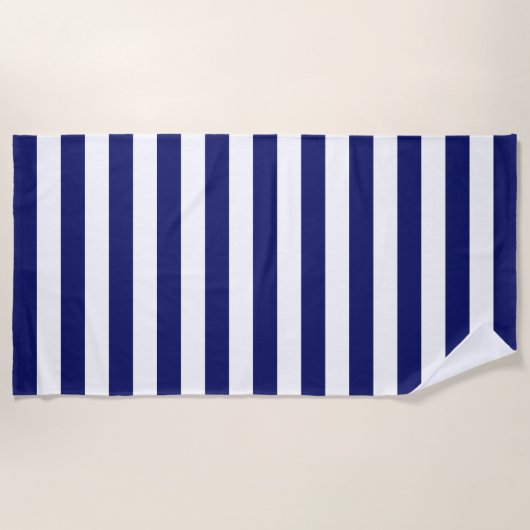 Blue Sailor Stripe (op grote schaal) Strandlaken (Voorkant)