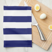 Blue Sailor Stripe (op grote schaal) Theedoek (Quarter Fold)