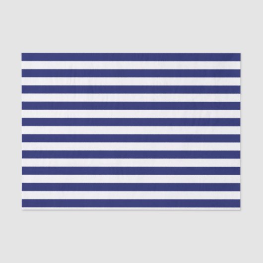 Blue Sailor Stripe (op grote schaal) Tissuepapier (Voorkant)
