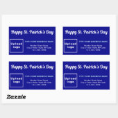 Blue Saint Patrick Business Rectangle Sticker (Vel)