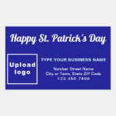 Blue Saint Patrick Business Rectangle Sticker (Voorkant)