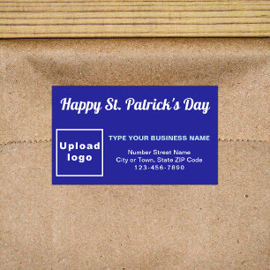Blue Saint Patrick Business Rectangle Sticker